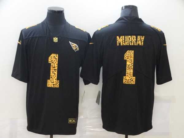 Mens Arizona Cardinals #1 Kyler Murray 2020 Black Leopard Print Fashion Limited Stitched Jersey Dzhi->->NFL Jersey